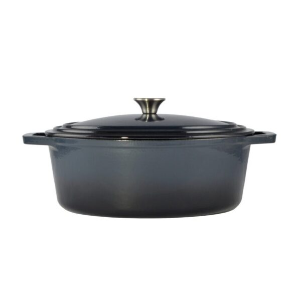 Oala de fonta emailata cu capac, maner din inox, 6 L, Perfect Home - imagine 1