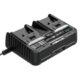 Compresor portabil, cu 2 acumulatori 2 Ah, incarcator 2x18V Li-ion, 6 L, 8 bar, SAS+ALL, Dedra - imagine 4