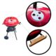 Gratar gradina, grill rotund, cu roti, capac, 40x72 cm, Globus - imagine 2