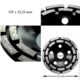 Disc diamantat dublu segmentat, beton, slefuire uscata, 125 mm/22.23 mm, Richmann Exclusive - imagine 3
