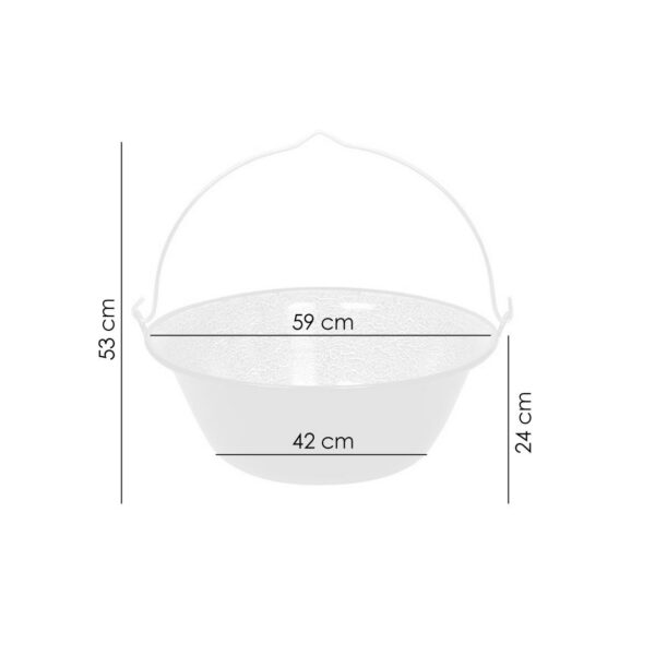 Ceaun emailat cu maner, 40 L, Perfect Home - imagine 4