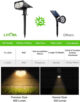 Set 2 bucati Lampa solara LITOM LTCD190, 12 leduri, IP67 lumina Alba Rece, senzor de lumina - imagine 2