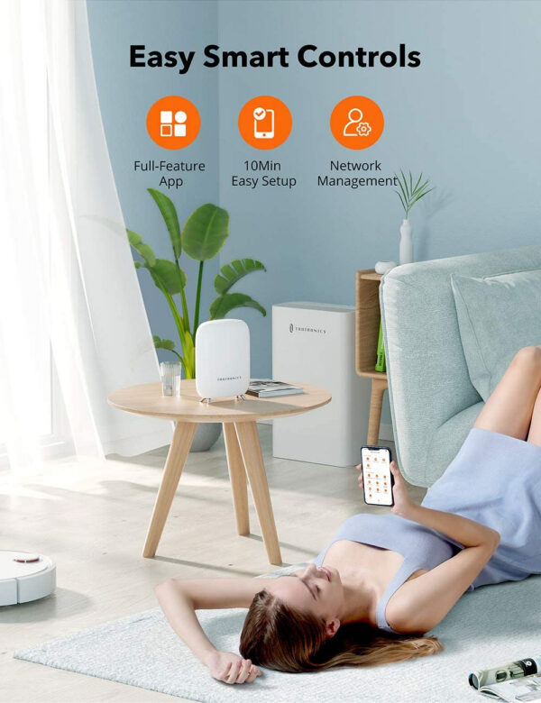 Sistem Wi-Fi Mesh Taotronics Tri-Band (2-pack) AC3000 Gigabit cu acoperire completa pentru casa - imagine 3