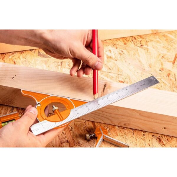 Instrument multifunctional de masurat unghiuri, 30 cm, NEO - imagine 5