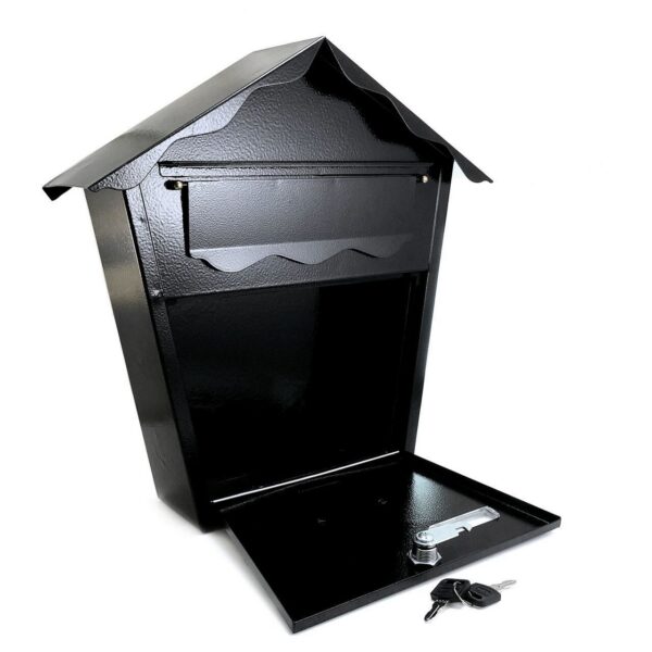 Cutie postala, neagra, 37x10x37 cm, Romantic - imagine 2