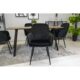 Scaun bucatarie/living, Artool, Lugo, catifea, metal, negru, 57.5x56.5x86.5 cm - imagine 9