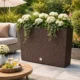 Jardiniera decorativa, imitatie ratan, maro, 58x18x49.8 cm, Rato Case - imagine 4