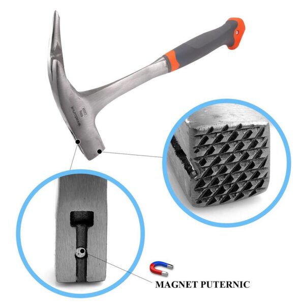 Ciocan dulgher monolit profesional cu suport magnetic pentru cui - RICHMANN EXCLUSIVE - imagine 2
