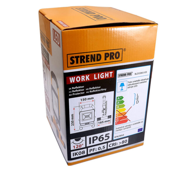 Proiector lucru, LED SMD, stativ, 10 W, 800 lm, cablu 1.8 m, IP65, Strend Pro - imagine 4