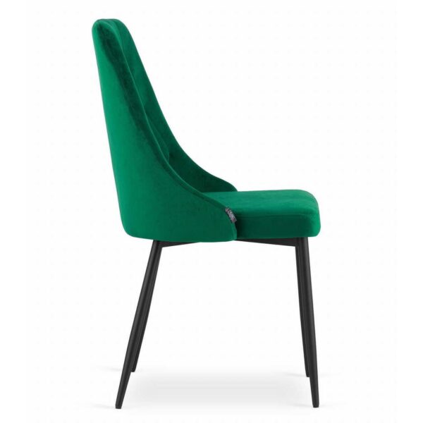Scaun bucatarie/living, Artool, Imola, catifea, metal, verde, 48.5x61x93.5 cm - imagine 5