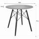Masa stil scandinav, Artool, rotund, MDF si lemn, natur, 80x75 cm - imagine 2