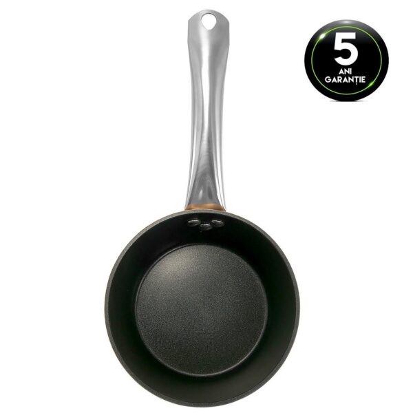 Oala cu capac sticla YENA, maner INOX, 1.2 L, 16 cm, antiaderenta, Copper Line, MAGIC HOME - imagine 5
