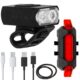 Set stop si far pentru bicicleta, Springos, LED, 6/4 moduri iluminare, aluminiu si plastic, incarcare USB, 6.5x3.5x2.5 cm - imagine 9