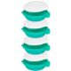 Caserola alimente, plastic, etansa, verde, 4 compartimente, 4x1 L, 22.4x20.5x29.5 cm, MagicHome - imagine 4