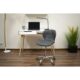 Scaun de birou, Artool, Avola, rotativ, piele ecologica, gri, 47.5x55.5x84.5 cm - imagine 4