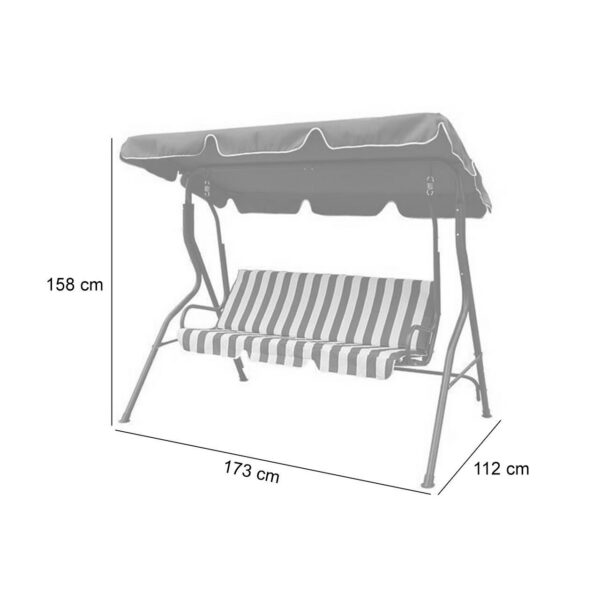Balansoar gradina, verde, 173x112x158 cm, Garfield - imagine 2