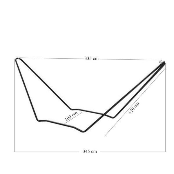 Suport hamac, max 150 kg, 335x109x120 cm, Boris - imagine 5