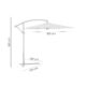 Umbrela gradina/terasa, articulatie tip banana, bej, 300 cm, Demi - imagine 3