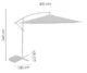 Umbrela gradina/terasa, articulatie tip banana, verde, 300 cm, Demi - imagine 4