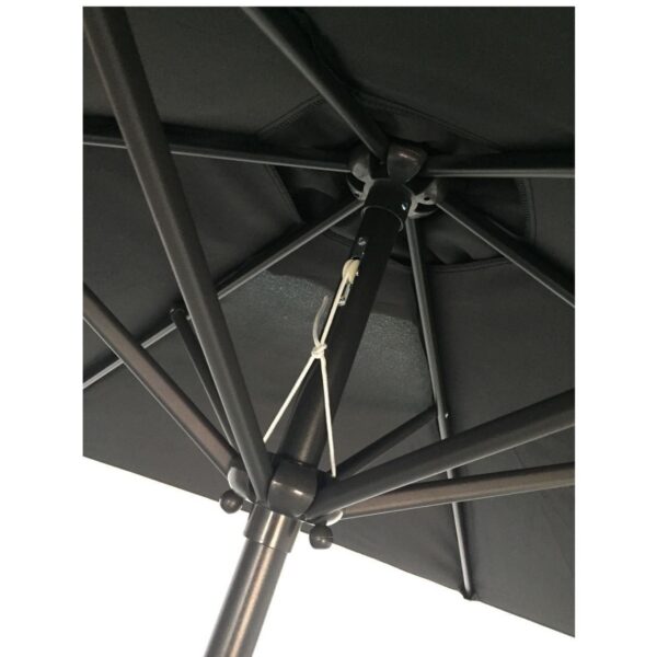 Umbrela plaja, cu manivela, gri antracit, 230 cm, Zoe - imagine 5
