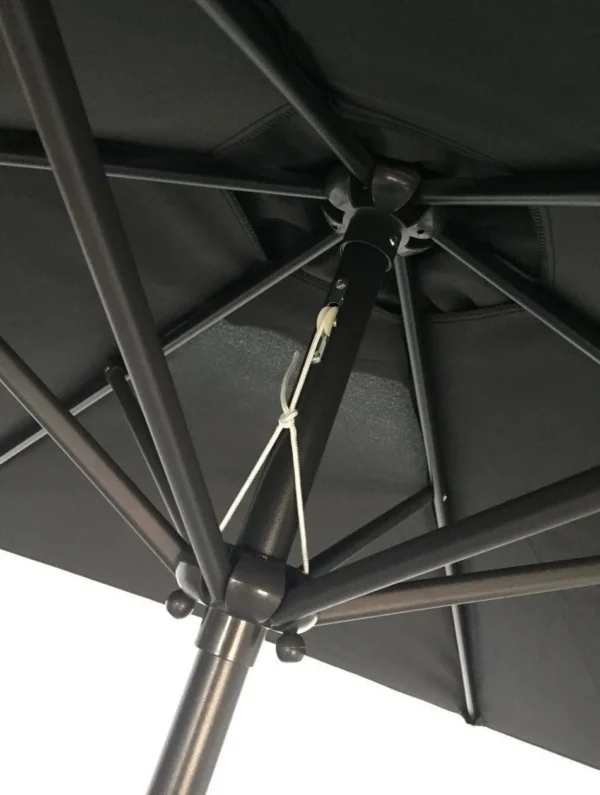 Umbrela plaja, cu manivela, gri antracit, 230 cm, Zoe - imagine 7