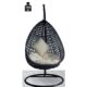 Scaun leagan suspendat, ratan sintetic, gri/crem, max 150 kg,  Jakarta - imagine 2
