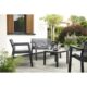 Set mobilier gradina/terasa, grafit, 1 masa, 1 banca, 2 scaune, Emily - imagine 6