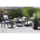 Set mobilier gradina/terasa, grafit, 1 masa, 1 banca, 2 scaune, Emily - imagine 5