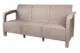 Canapea gradina/terasa, 3 locuri, cappuccino, ratan sintetic, 175x70x80 cm, Aruba - imagine 2
