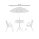 Set mobilier gradina/terasa pentru copii, pliabil, rosu, model buburuza, 1 masa cu umbrela, 2 scaune, Melisenda - imagine 11