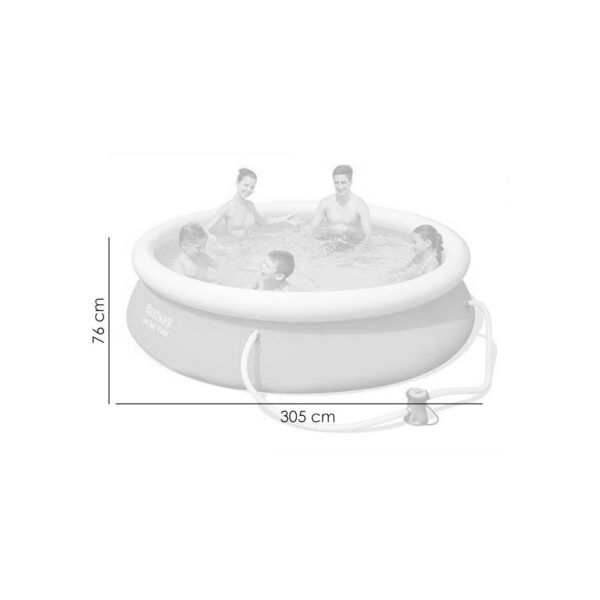 Piscina rotunda gonflabila cu filtru, 305x76 cm, Bestway - imagine 2