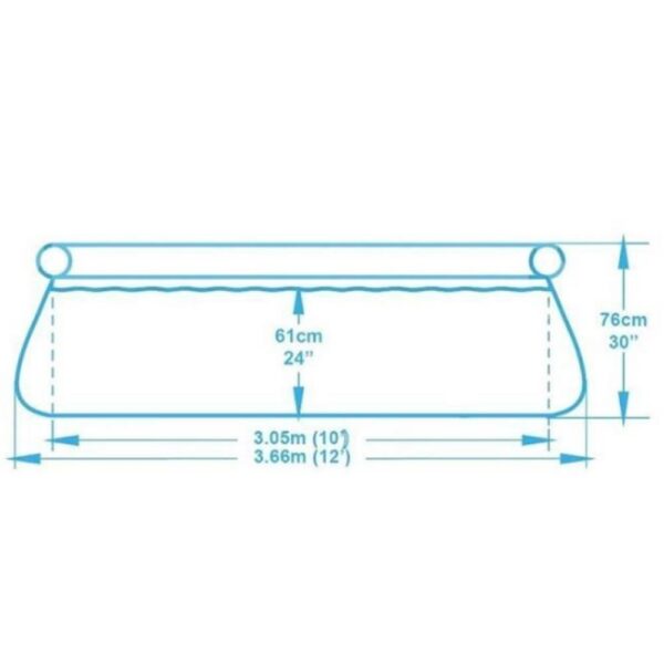 Piscina gonflabila, rotunda, cu filtru, 366x76 cm, Bestway - imagine 3