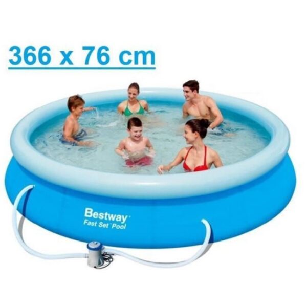 Piscina gonflabila, rotunda, cu filtru, 366x76 cm, Bestway - imagine 5