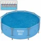 Prelata solara acoperire piscina 244 cm, rotunda, albastra, 210 cm, Bestway FlowClear - imagine 9