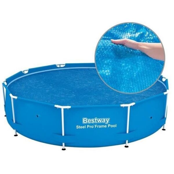 Prelata solara acoperire piscina 305 cm, rotunda, albastra, 290 cm, Bestway FlowClear  - imagine 9