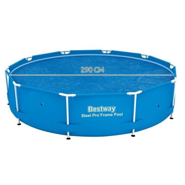 Prelata solara acoperire piscina 305 cm, rotunda, albastra, 290 cm, Bestway FlowClear  - imagine 4