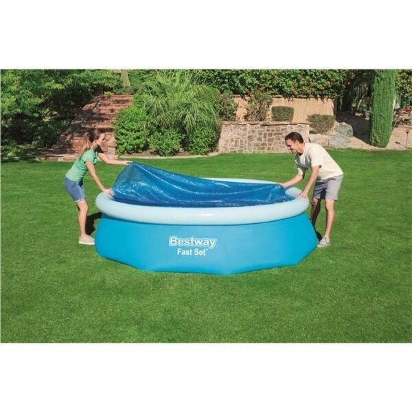Prelata solara acoperire piscina 305 cm, rotunda, albastra, 290 cm, Bestway FlowClear  - imagine 11