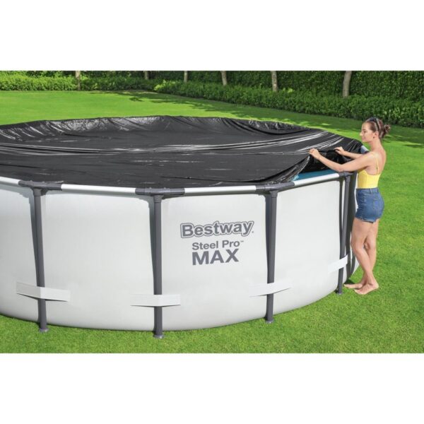 Prelata acoperire piscina, PVC, neagra, 305 cm, Bestway - imagine 5