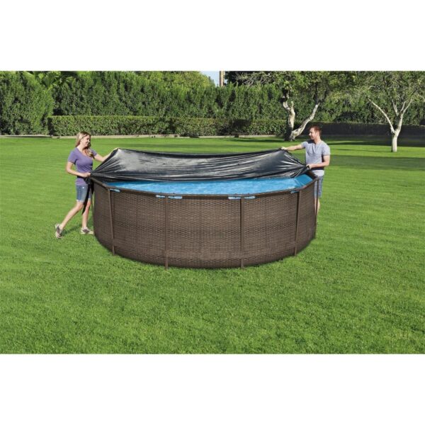 Prelata acoperire piscina, PVC, neagra, 366 cm, Bestway - imagine 2