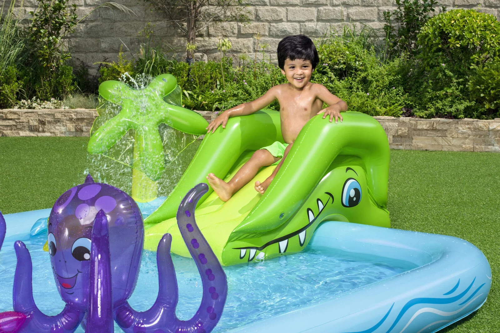 Piscina gonflabila pentru copii, de joaca, cu tobogan, 239x206x86 cm, Bestway Fantastic Aquarium 2 Piscina gonflabila pentru copii, de joaca, cu tobogan, 239x206x86 cm, Bestway Fantastic Aquarium