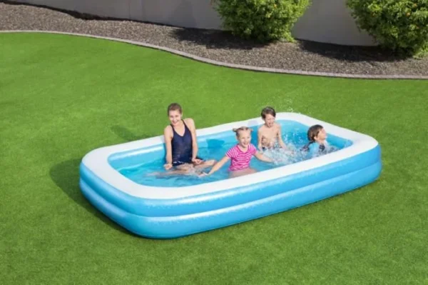 Piscina gonflabila pentru copii, dreptunghiulara, albastru, 305x183x46 cm, Bestway Family - imagine 9