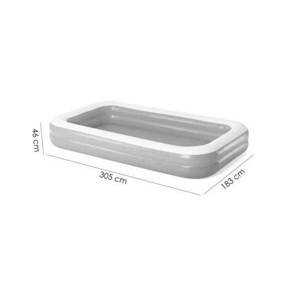 Piscina gonflabila pentru copii, dreptunghiulara, albastru, 305x183x46 cm, Bestway Family - imagine 4