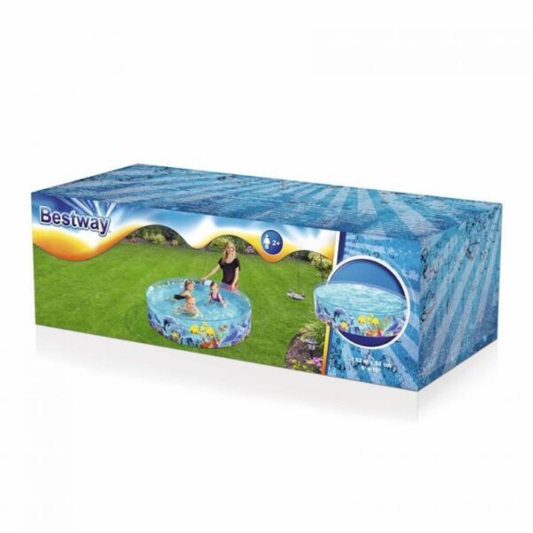 Piscina PVC pentru copii, rotunda, transparenta, 183x38 cm, Bestway Odyssey - imagine 3