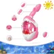 Masca snorkeling cu tub pentru copii model rechin, roz - imagine 10