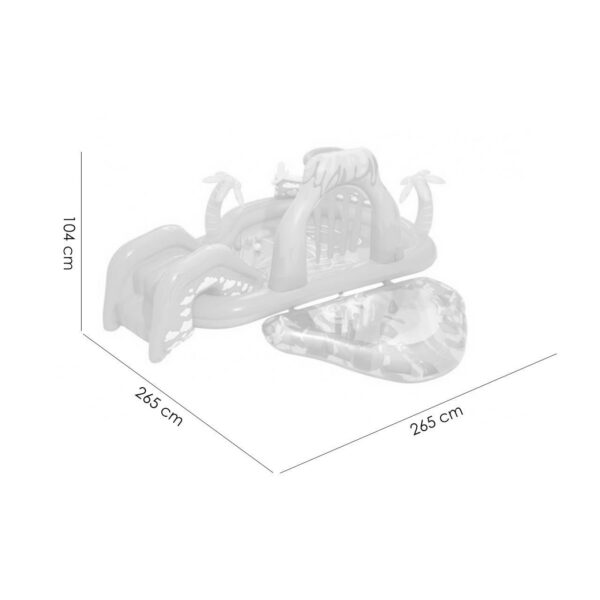 Piscina gonflabila pentru copii, de joaca, cu tobogan, 265x265x104 cm, Bestway Laguna Lava - imagine 6