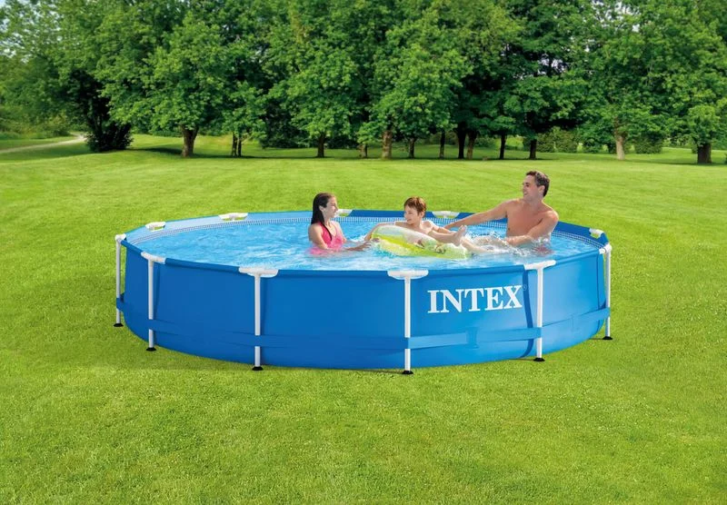Piscina structura metalica, rotunda, cu filtru, pompa, albastru, 366x76 cm, Intex Metal Frame 1 Piscina structura metalica, rotunda, cu filtru, pompa, albastru, 366x76 cm, Intex Metal Frame