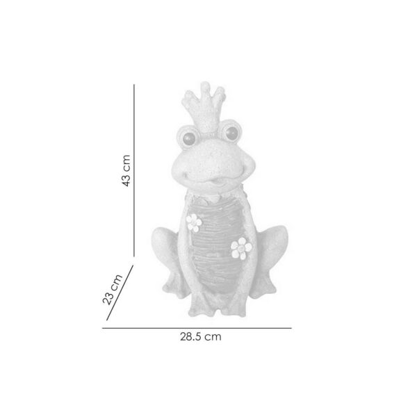 Decoratiune gradina, ceramica, broasca regina, 28.5x23x43 cm - imagine 5