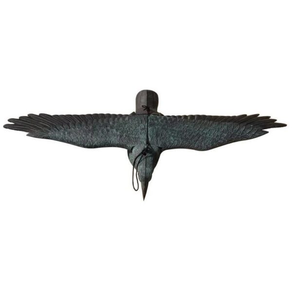 Decoratiune gradina, plastic, corb zburator, 80x45x11 cm - imagine 3