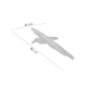 Decoratiune gradina, plastic, corb zburator, 80x45x11 cm - imagine 4