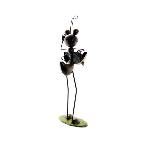 Decoratiune gradina, metalica, furnica cu pepene, 21x18x61 cm - imagine 2